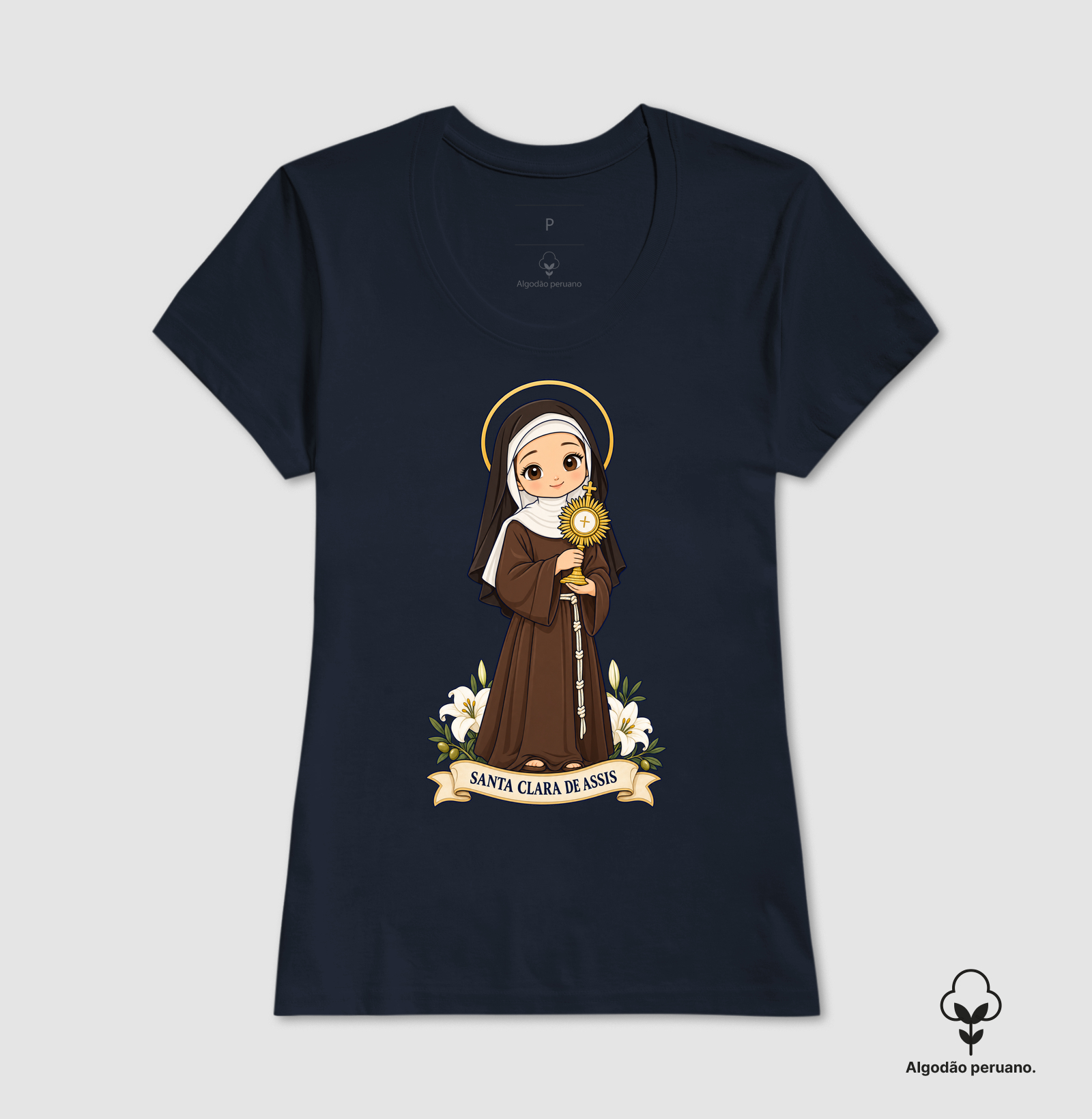 Santa Clara de Assis estilo chibi - Imagem 2