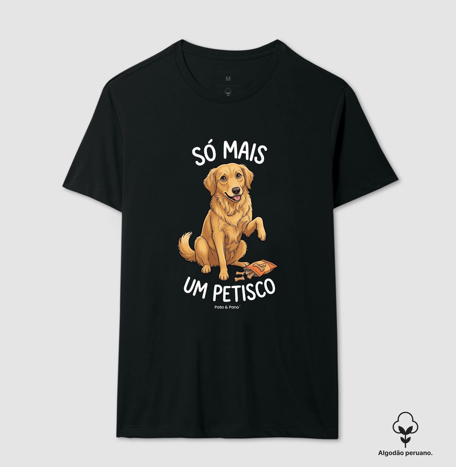 CAMISETA ALGODÃO PERUANO GOLDEN RETRIEVER PETISCO - Imagem 5