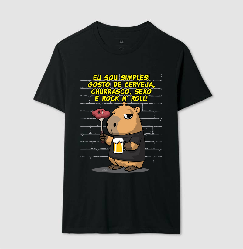 Camiseta Capivara rock simples - Imagem 2