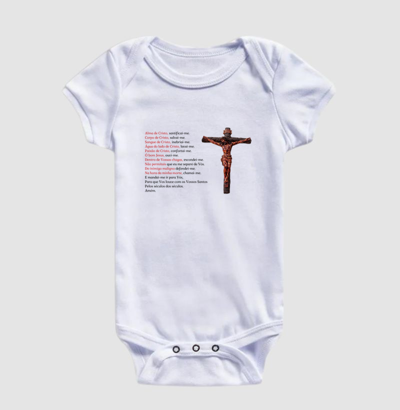 Body Infantil Oração Alma de Cristo - Imagem 3