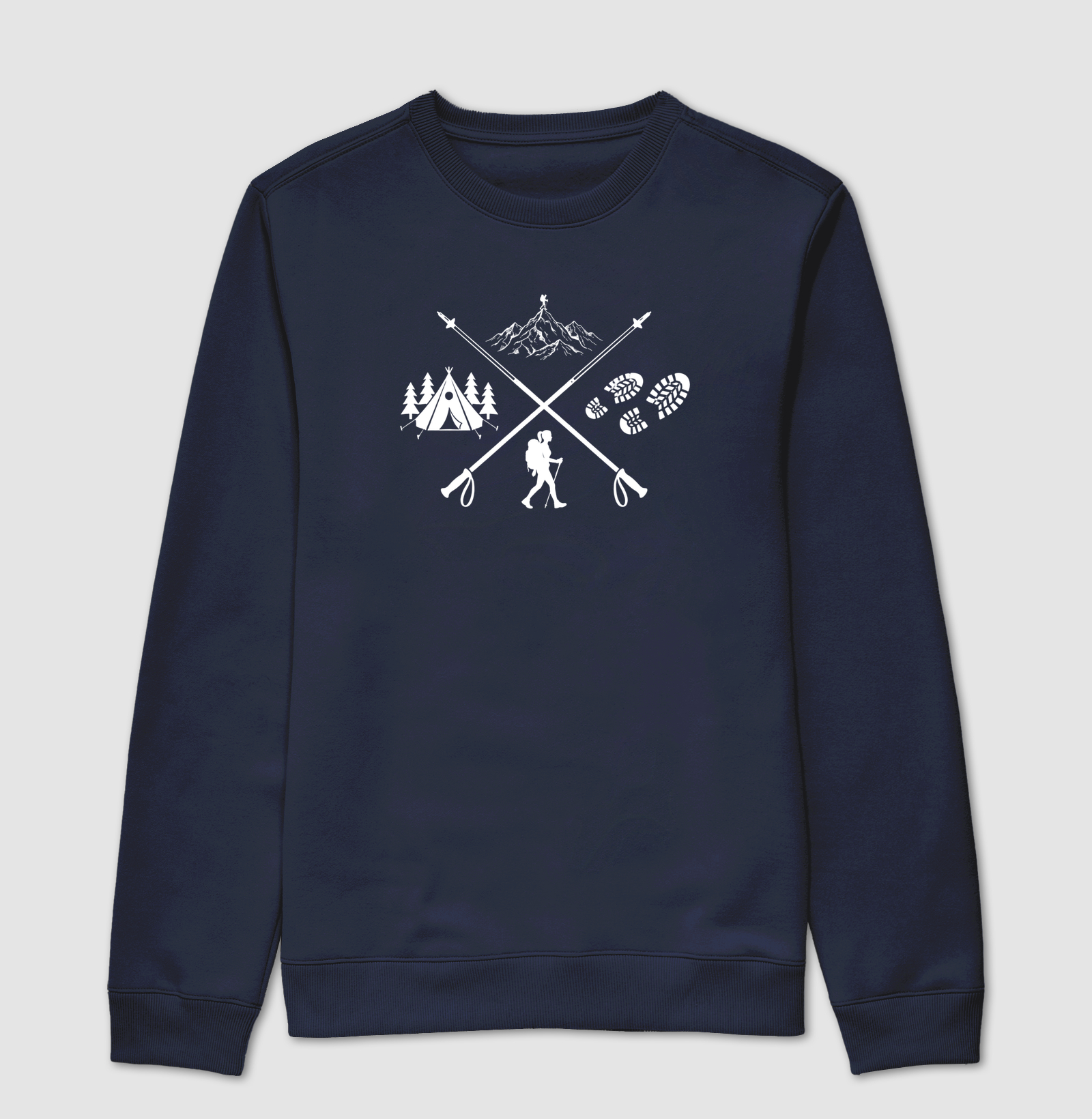 Camiseta Trilheira Montanha Acampamento | Bastoes Cruzados Hiking Feminino | Colecao Viciados em Viagem - Imagem 5