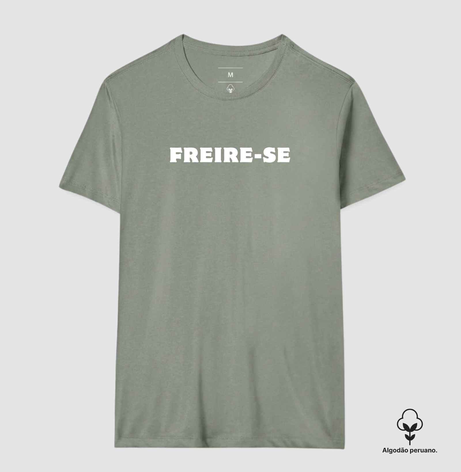 Camiseta Algodão Peruano Freire-se - Letras Brancas - Imagem 9