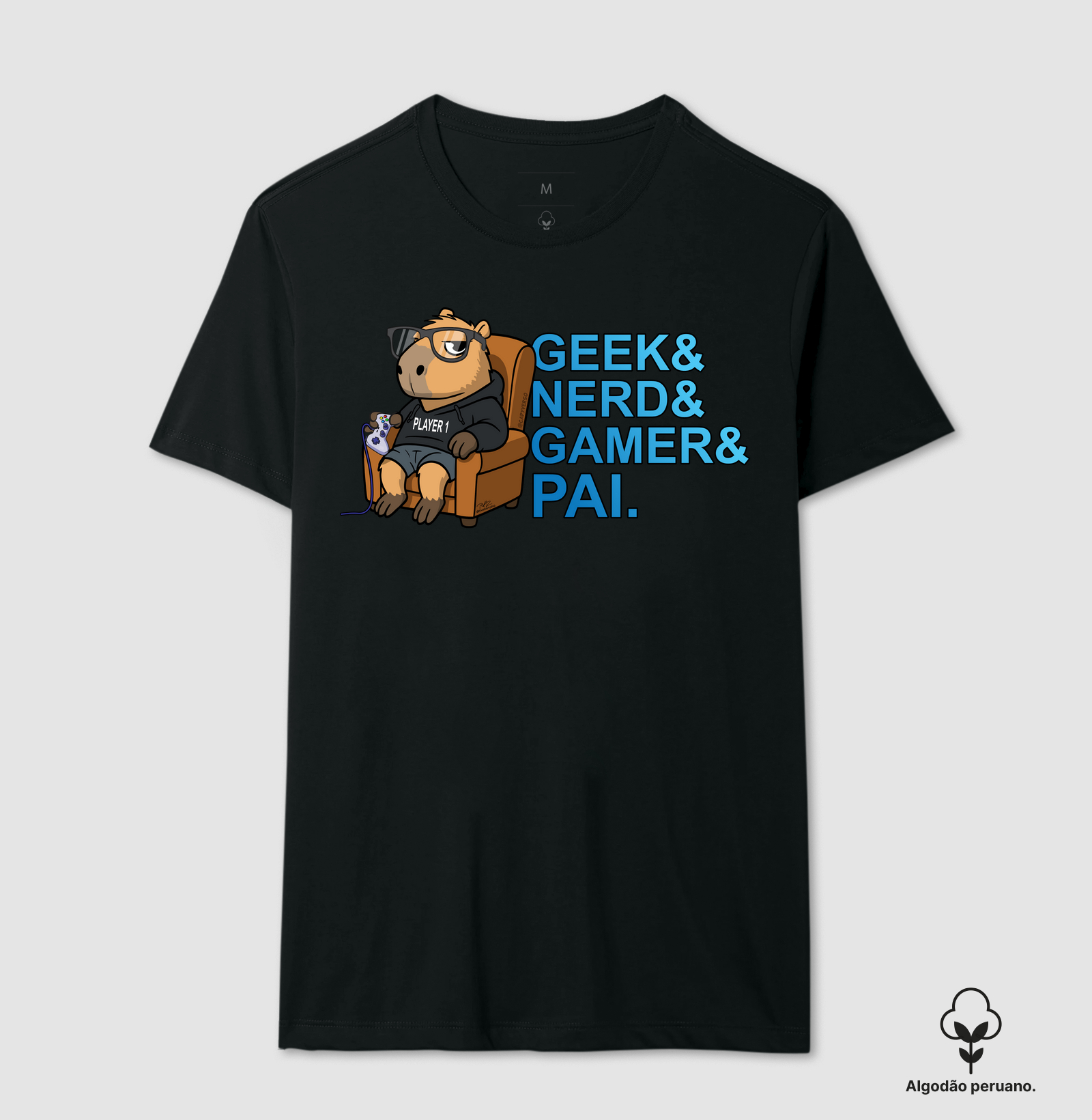 Camiseta Capivara Pai Gamer - Imagem 3