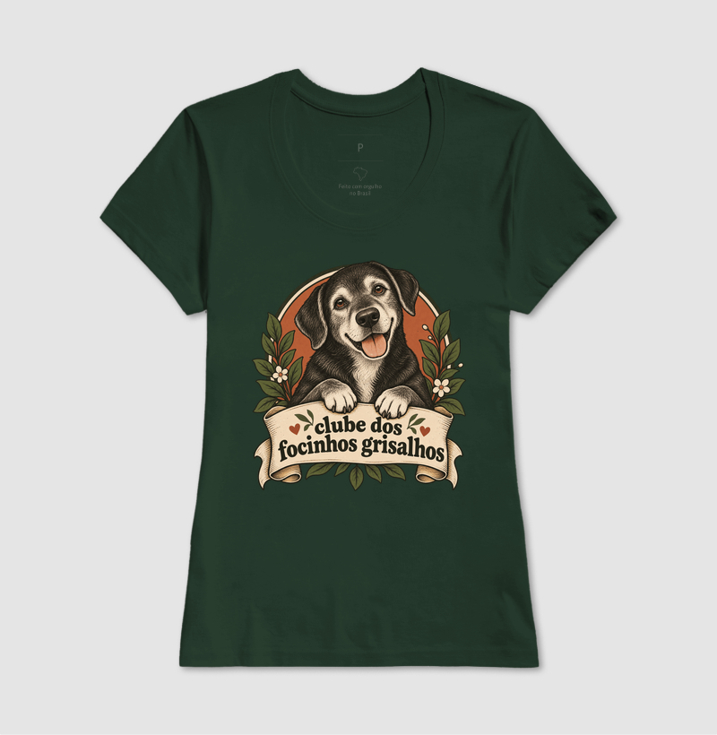 Camiseta Cachorro Idoso "clube dos focinhos grisalhos" | Pelo & Pano - Imagem 13