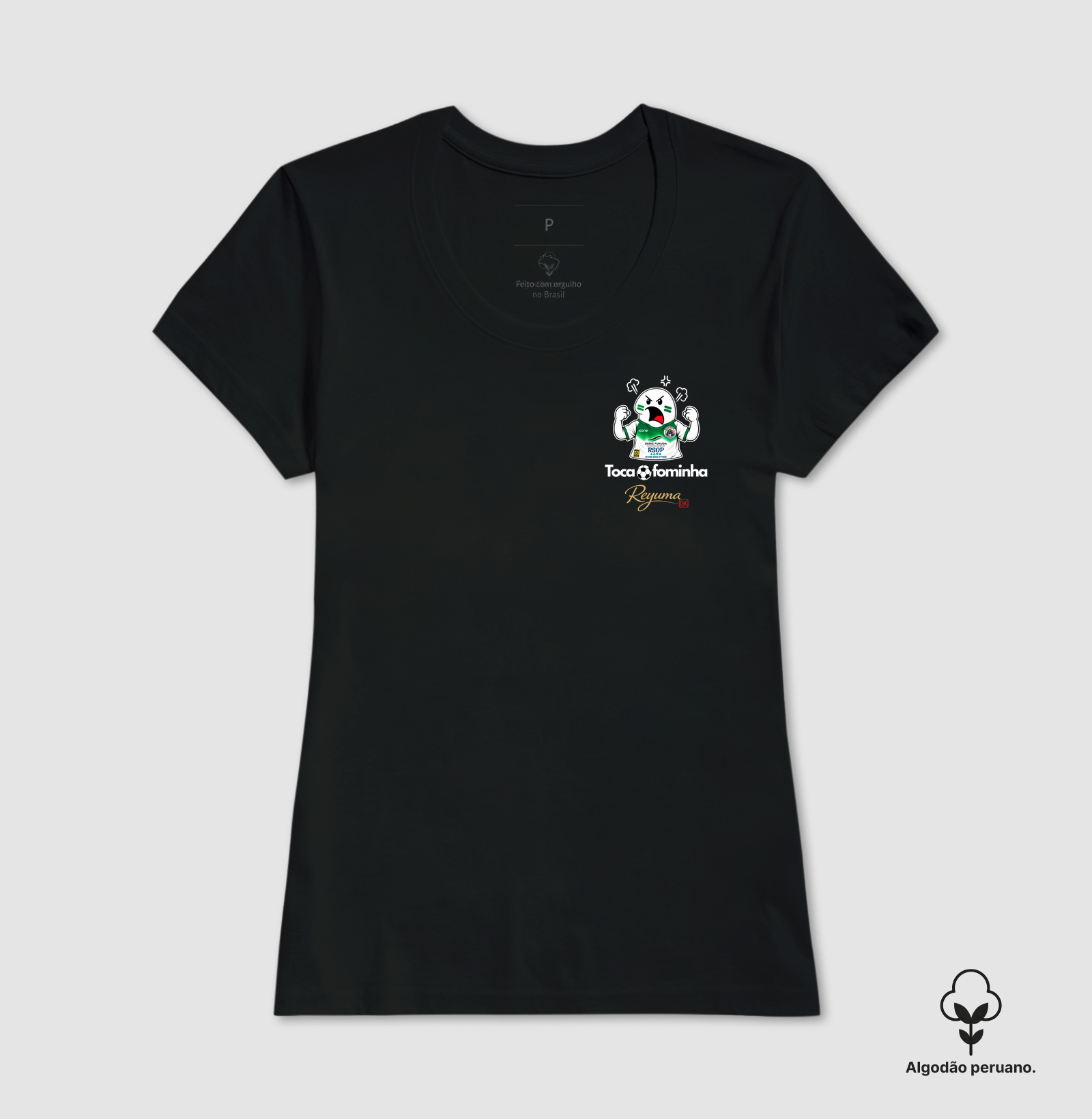 Camiseta Masculina, Feminina, Babylook e Unissex de Algodão Peruano Futebol "Fominha"  - Imagem 7