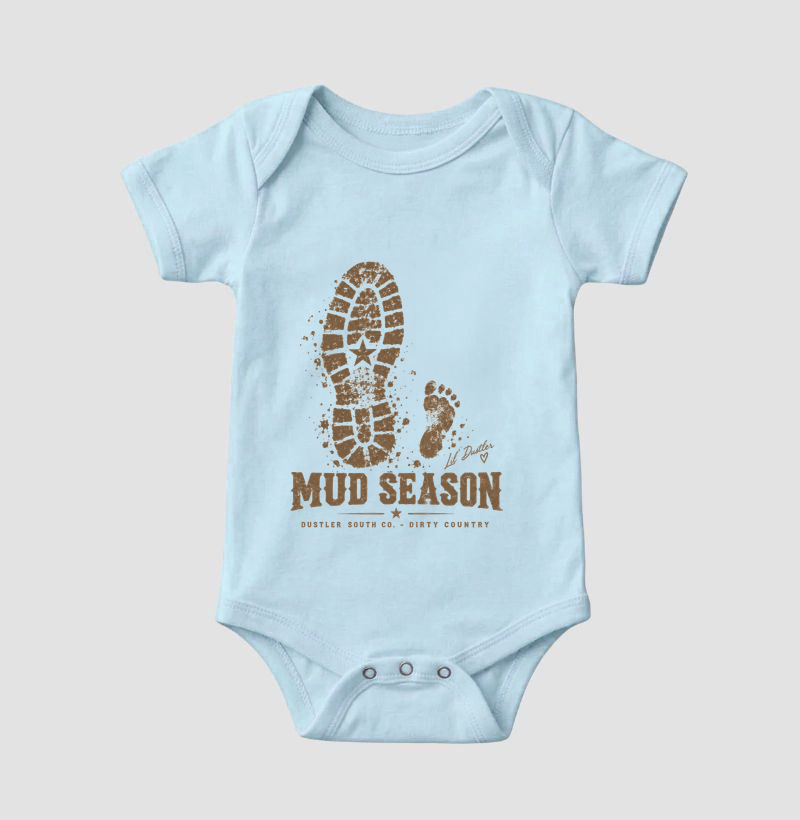 Body Bebê Unissex Mud Season – Lil’ Dustler Country 100% Algodão - Imagem 6