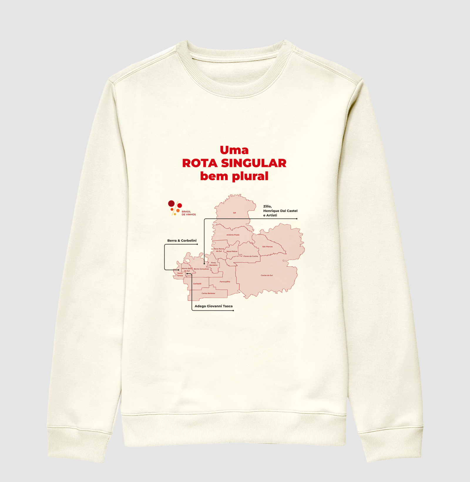 Suéter Moletom Brasil de Vinhos - Rota Singular - Imagem 2
