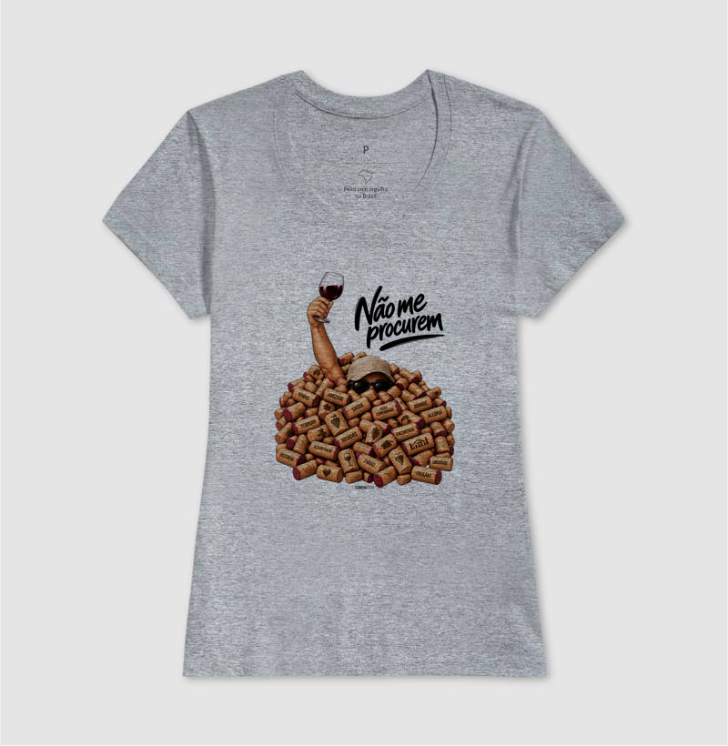 Camiseta “Não Me Procurem” – Wine Lifestyle - Versão Boné - Imagem 9