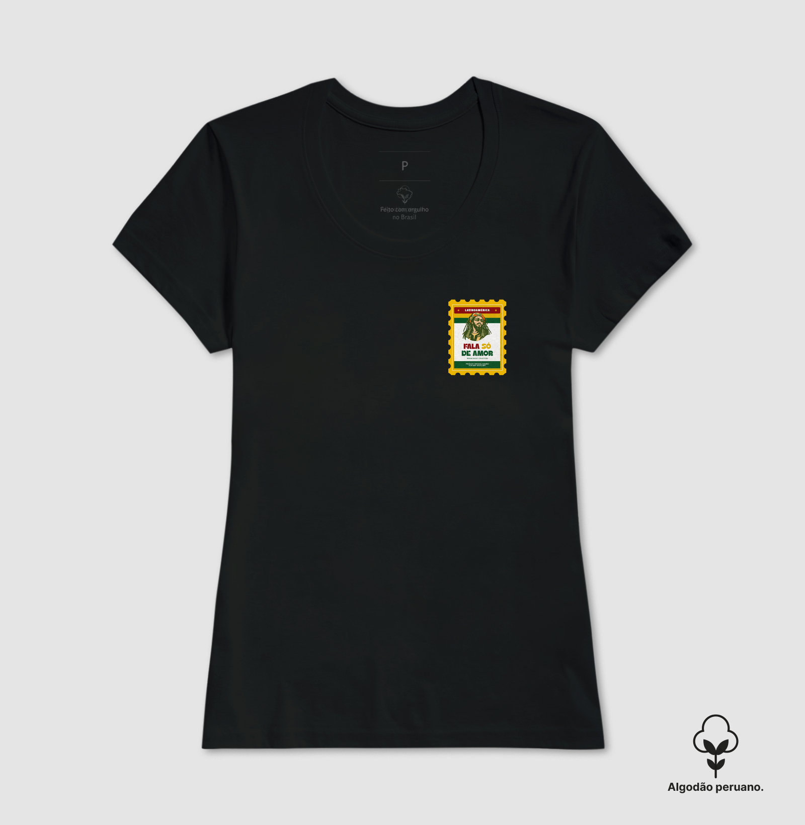 Camiseta Selo Fala só de amor. Coleção Reggae.  Masculino e feminino. Algodão Peruano. - Imagem 7