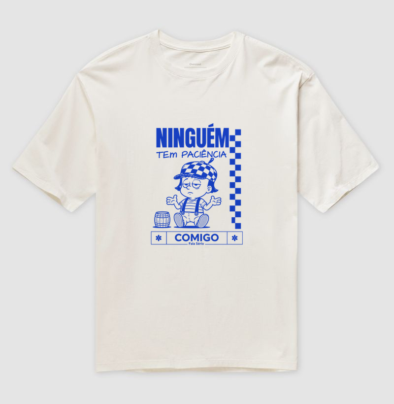 Camiseta Oversized Ninguém tem paciência comigo  - Imagem 3