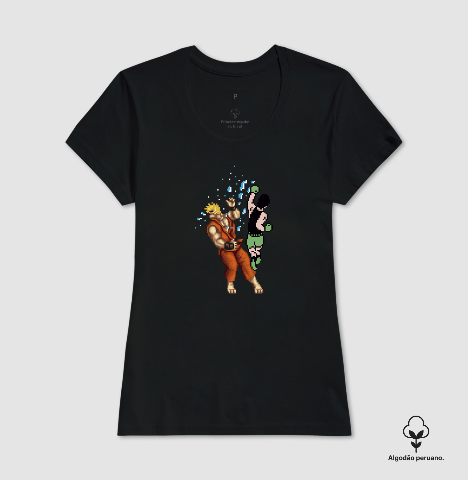 Camiseta Algodão Peruano Luta de Pixel - Ken - Imagem 2