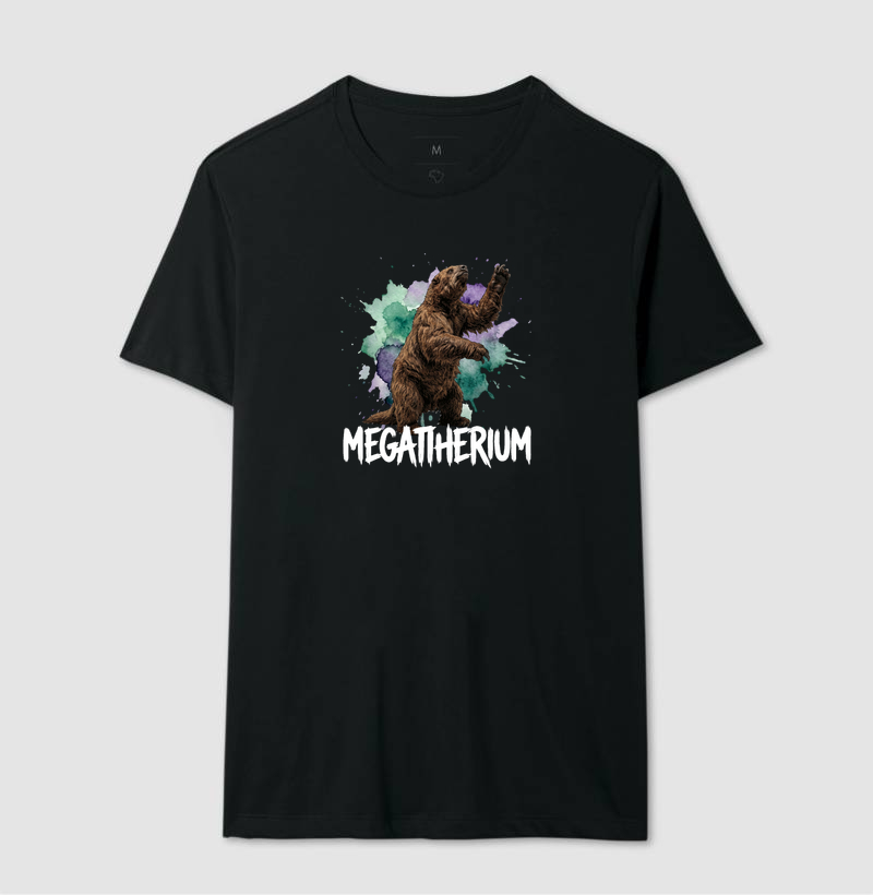  Camiseta Dinossauro Megatherium Algodão Premium Dinoloco  - Imagem 2
