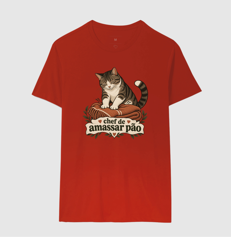 Camiseta Gato Amassando Pão "chef de amassar pão" | Pelo & Pano - Imagem 10