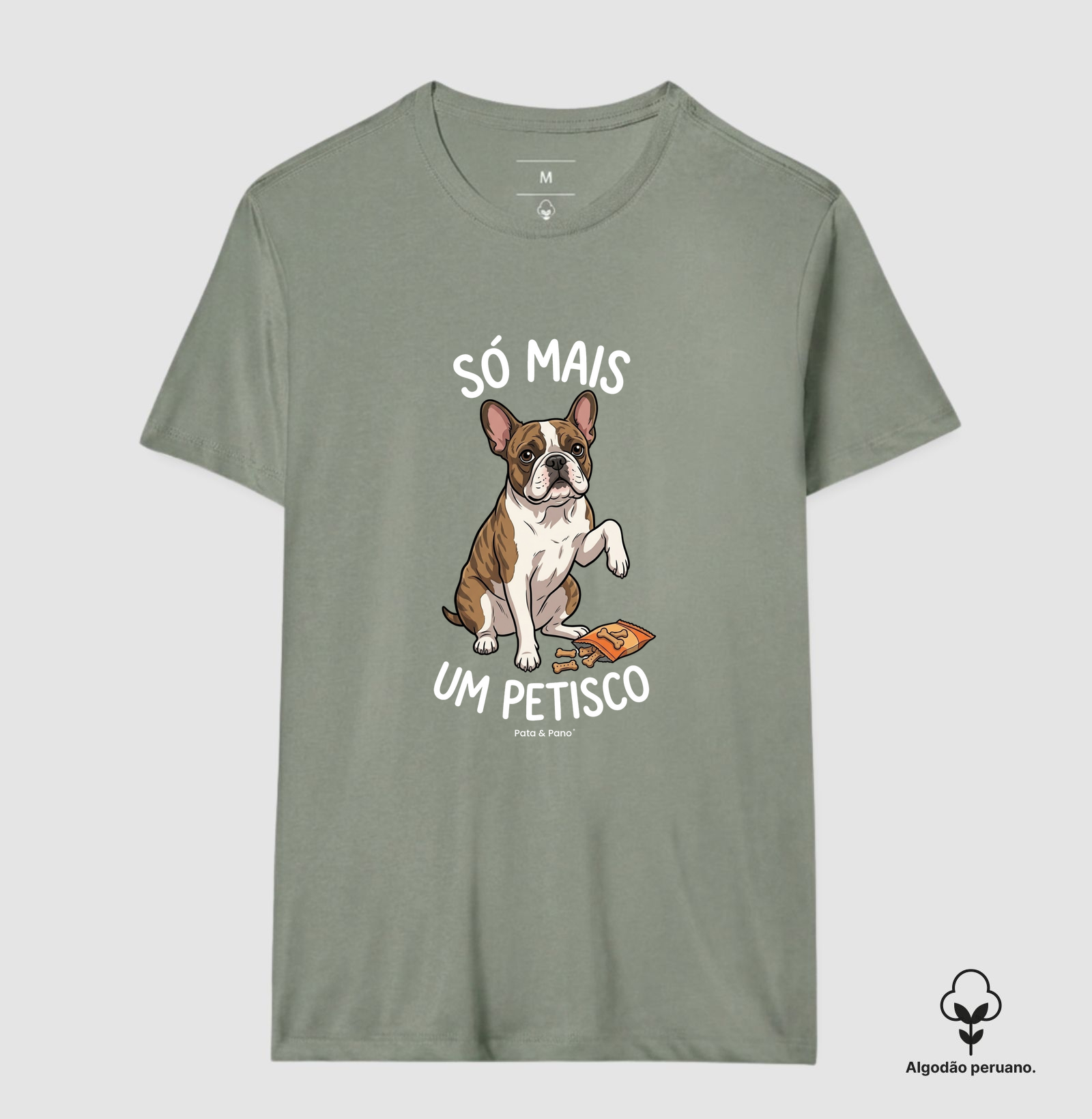 CAMISETA ALGODÃO PERUANO BULLDOGUE PETISCO - Imagem 7