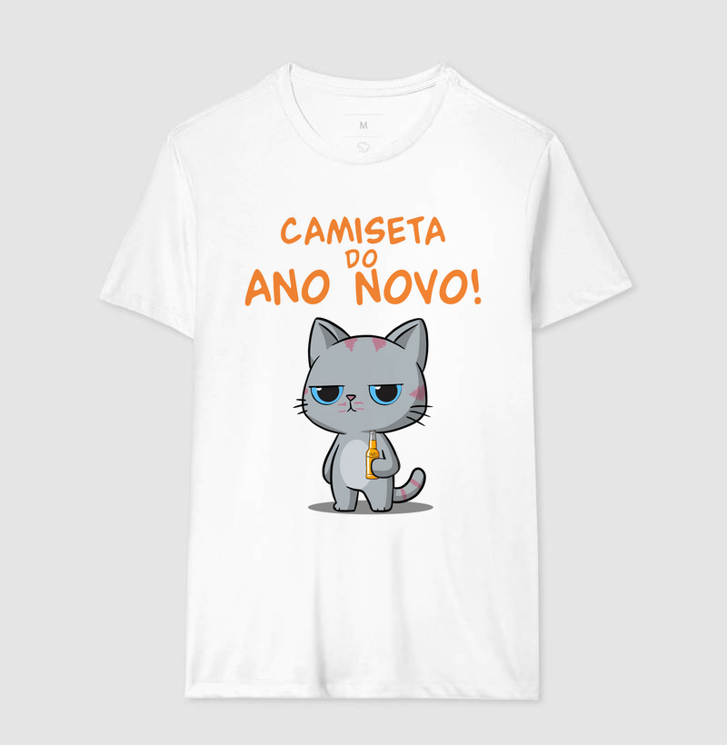 Camiseta Gato Sincero Ano Novo - Imagem 4