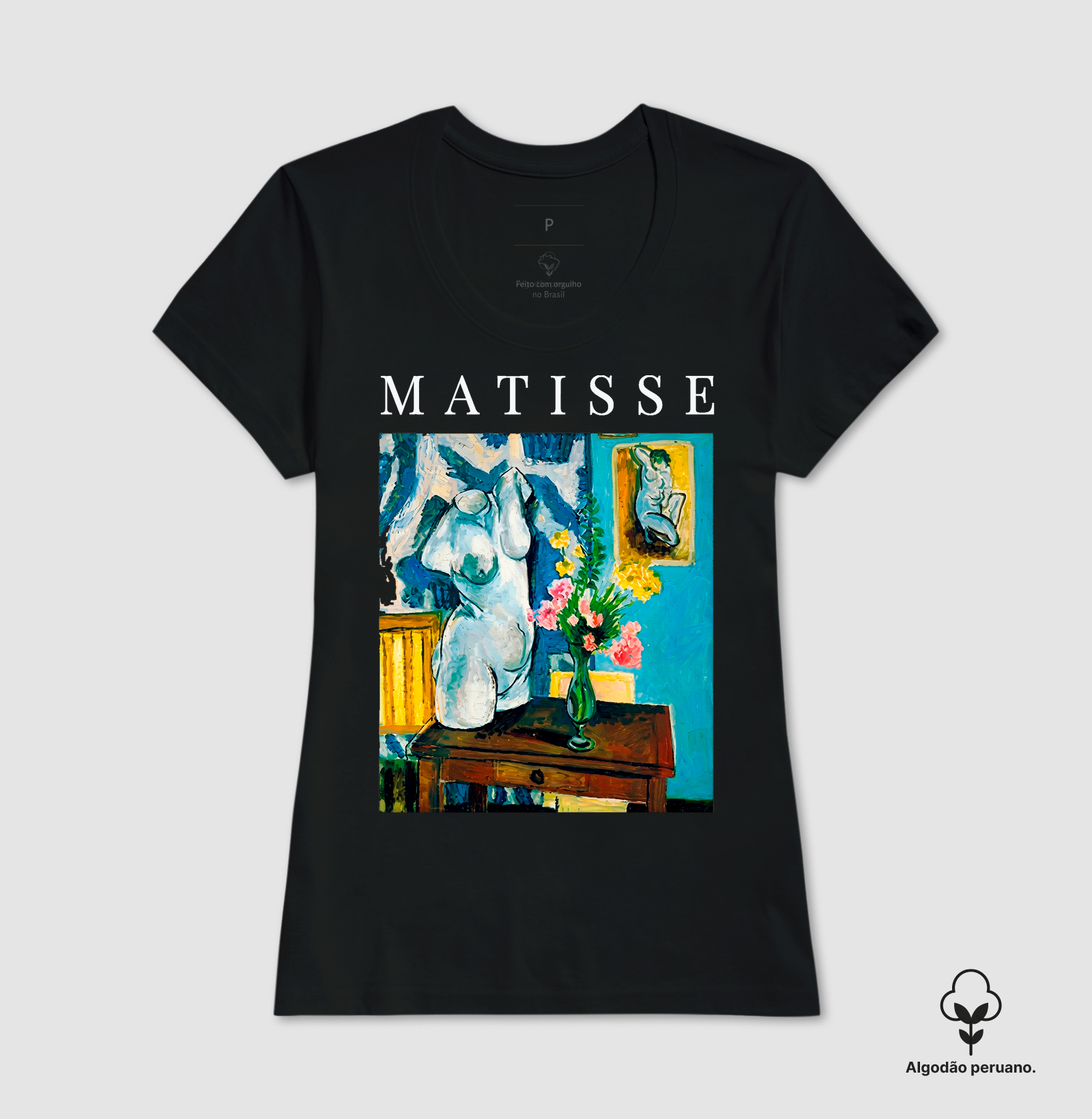 Camiseta Algodão Peruano Tanguis Henri Matisse O Torso de Gesso  - Imagem 4