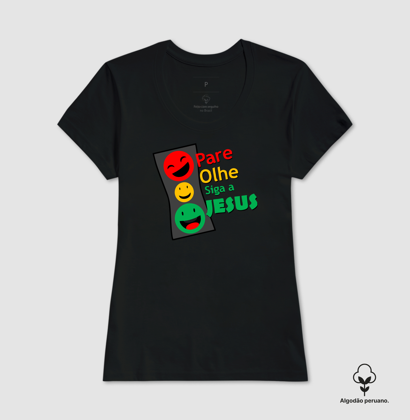 Camiseta Pare, Olhe, siga a Deus - Imagem 4