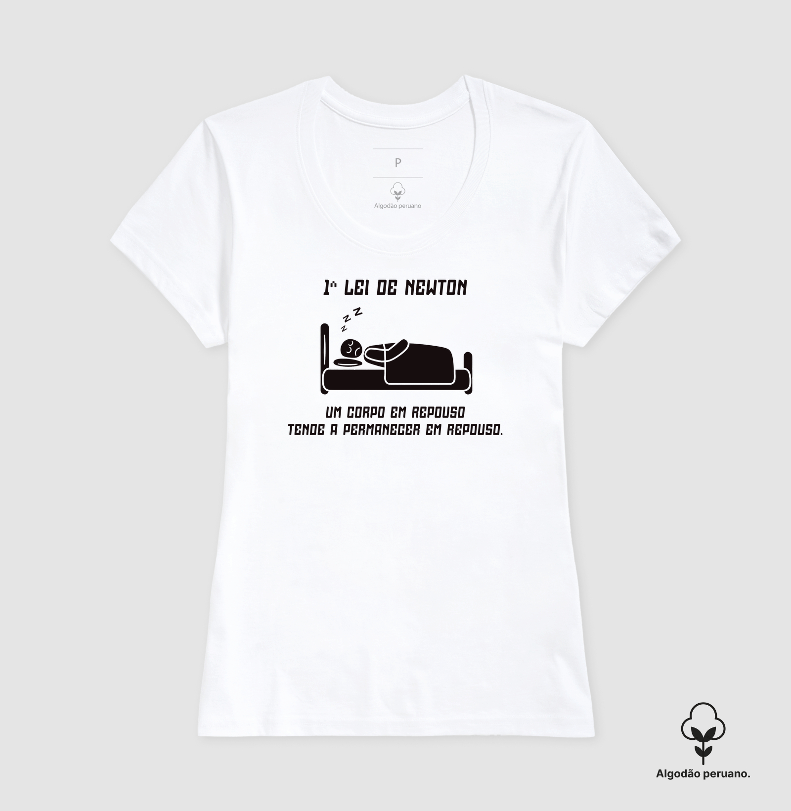Camiseta Algodão Peruano 1a Lei de Newton - Imagem 2