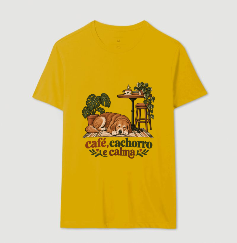 Camiseta Cachorro Café "café, cachorro e calma" | Pelo & Pano - Imagem 14