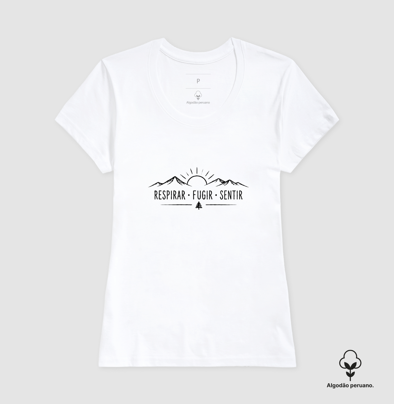 Camiseta Algodão Peruano | Respirar, Fugir, Sentir - Imagem 6