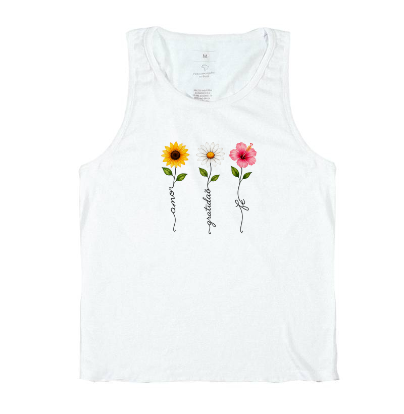 Camiseta Floresça com amor, fé e gratidão. - Imagem 2