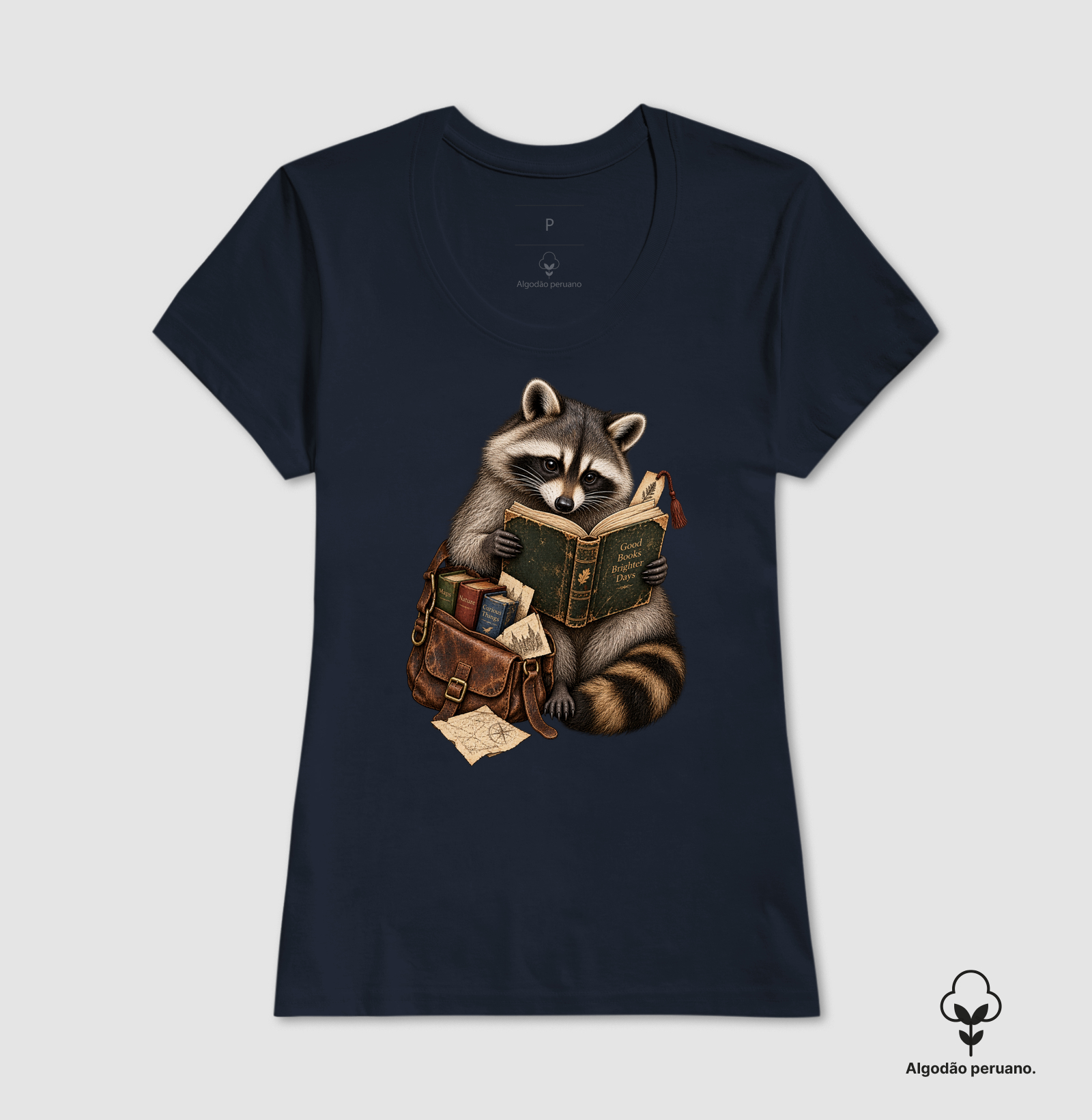 Camiseta Guaxinim Leitor - Imagem 9