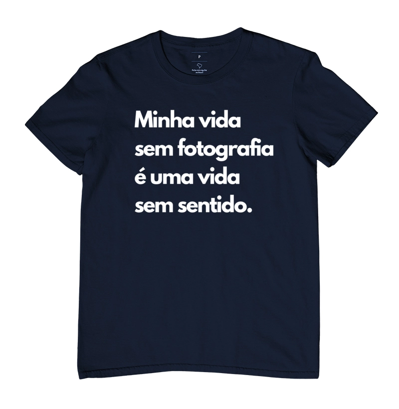 Camiseta minha vida sem fotografia - Imagem 6