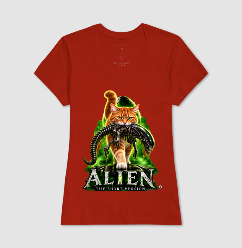 Camiseta Alien – The Short Version Gatos (laranjinha) - Imagem 11
