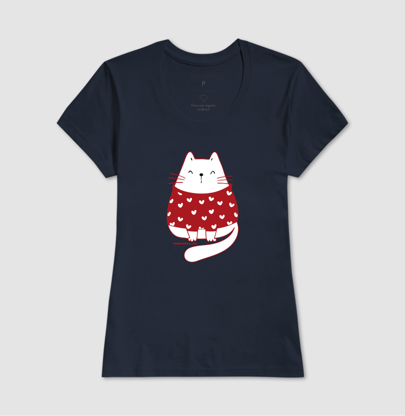 Gata branca de suéter vermelho - Imagem 8