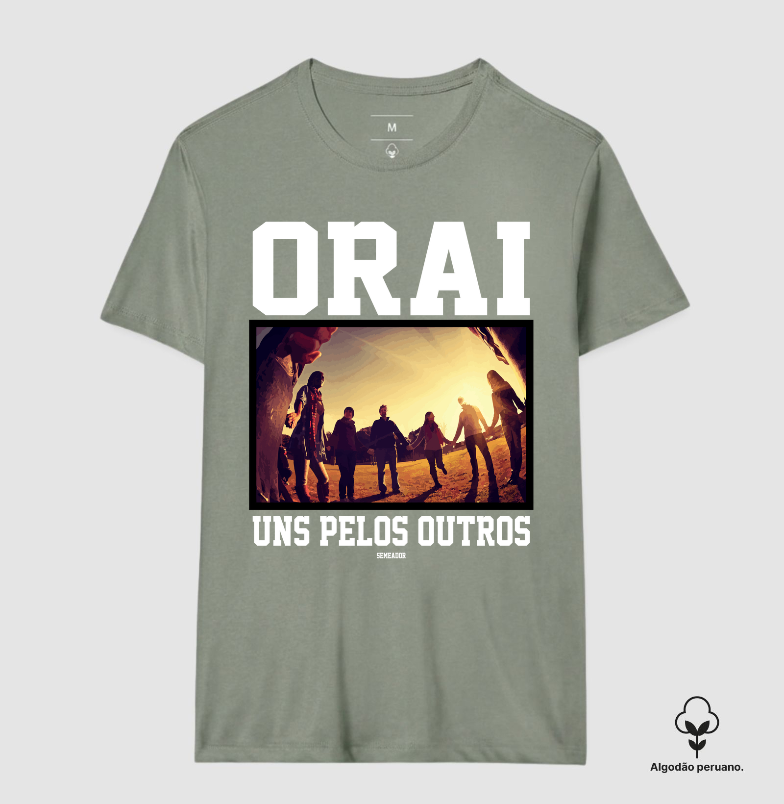 Camiseta Algodão Peruano Cristã Orai Uns Pelos Outros - Imagem 8
