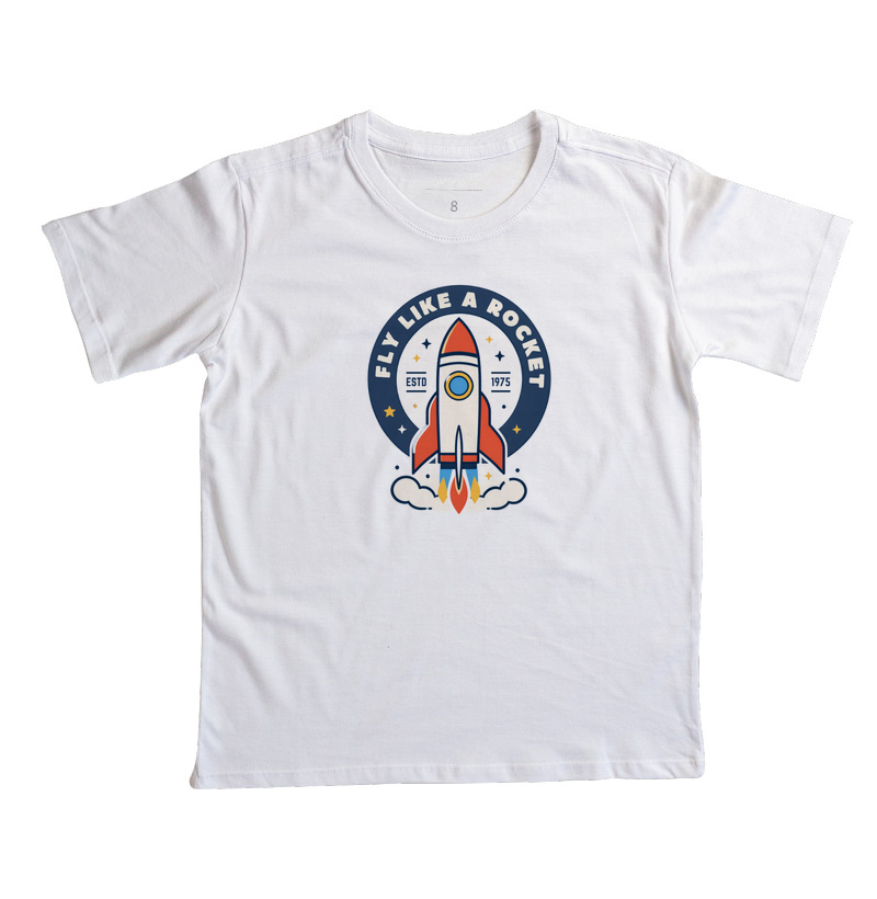 Camiseta Infantil Fly Like a Rocket - Imagem 5