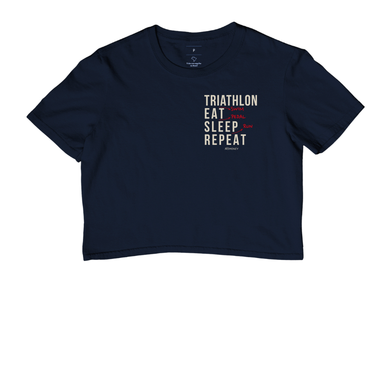 Cropped Triathlon (Swim). Eat. Sleep. Repeat. - Imagem 4