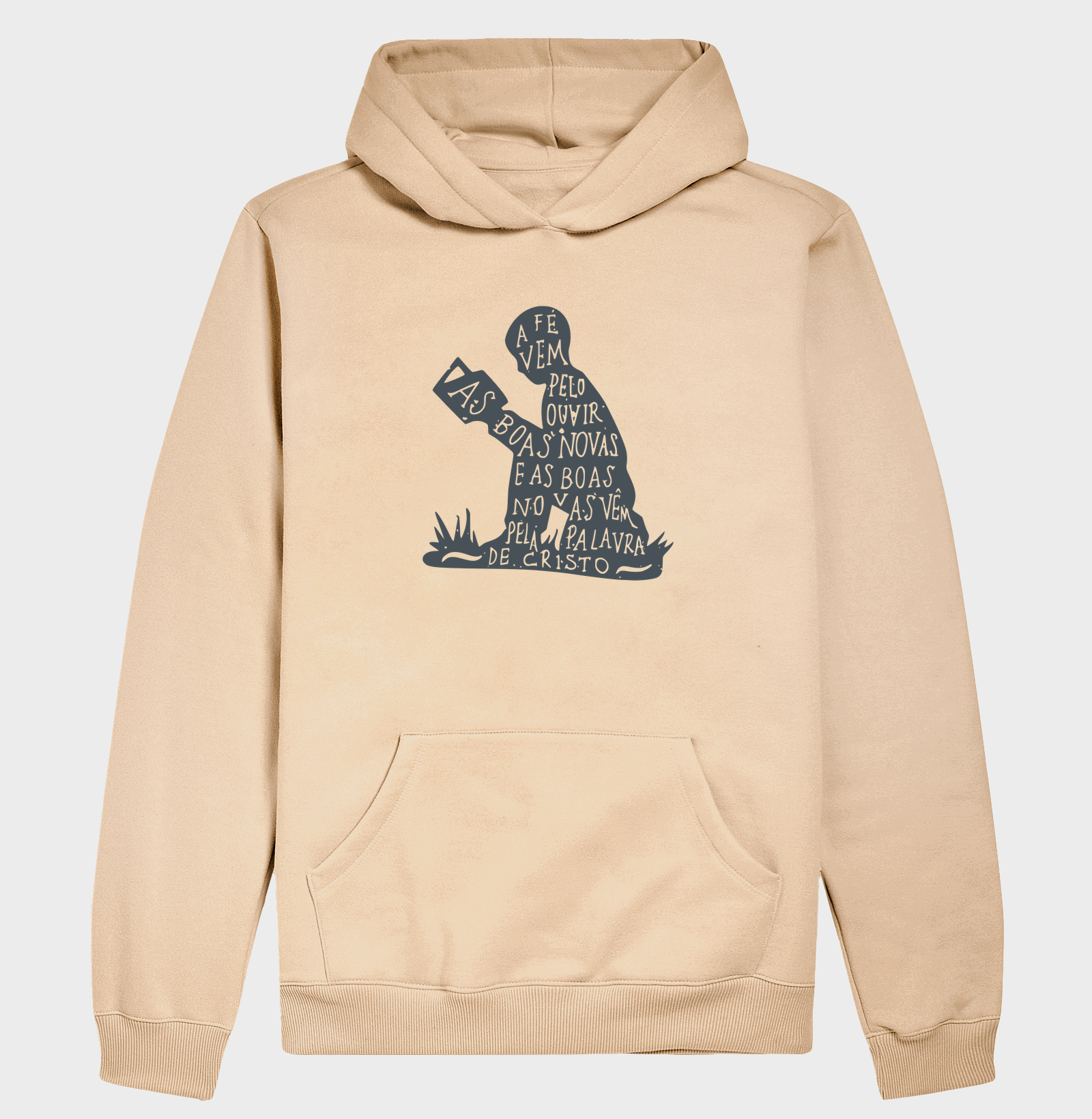 Hoodie Moletom A fé vem pelo Ouvir - Imagem 5