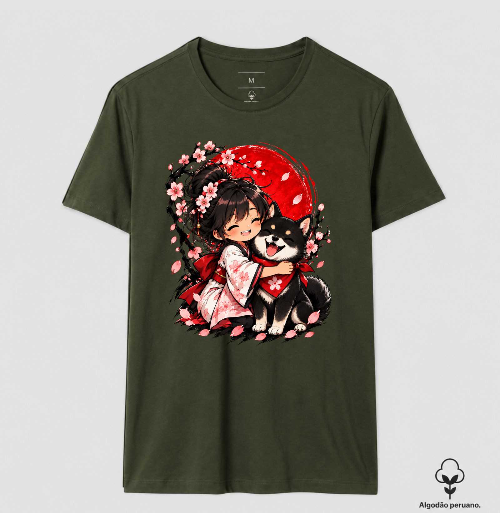 Sakura & Shiba — Amizade que Floresce (Preto) - Imagem 9