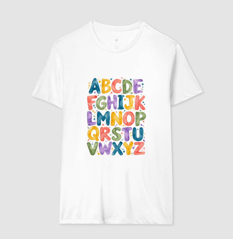 Camiseta Alfabeto em Cores - Imagem 7
