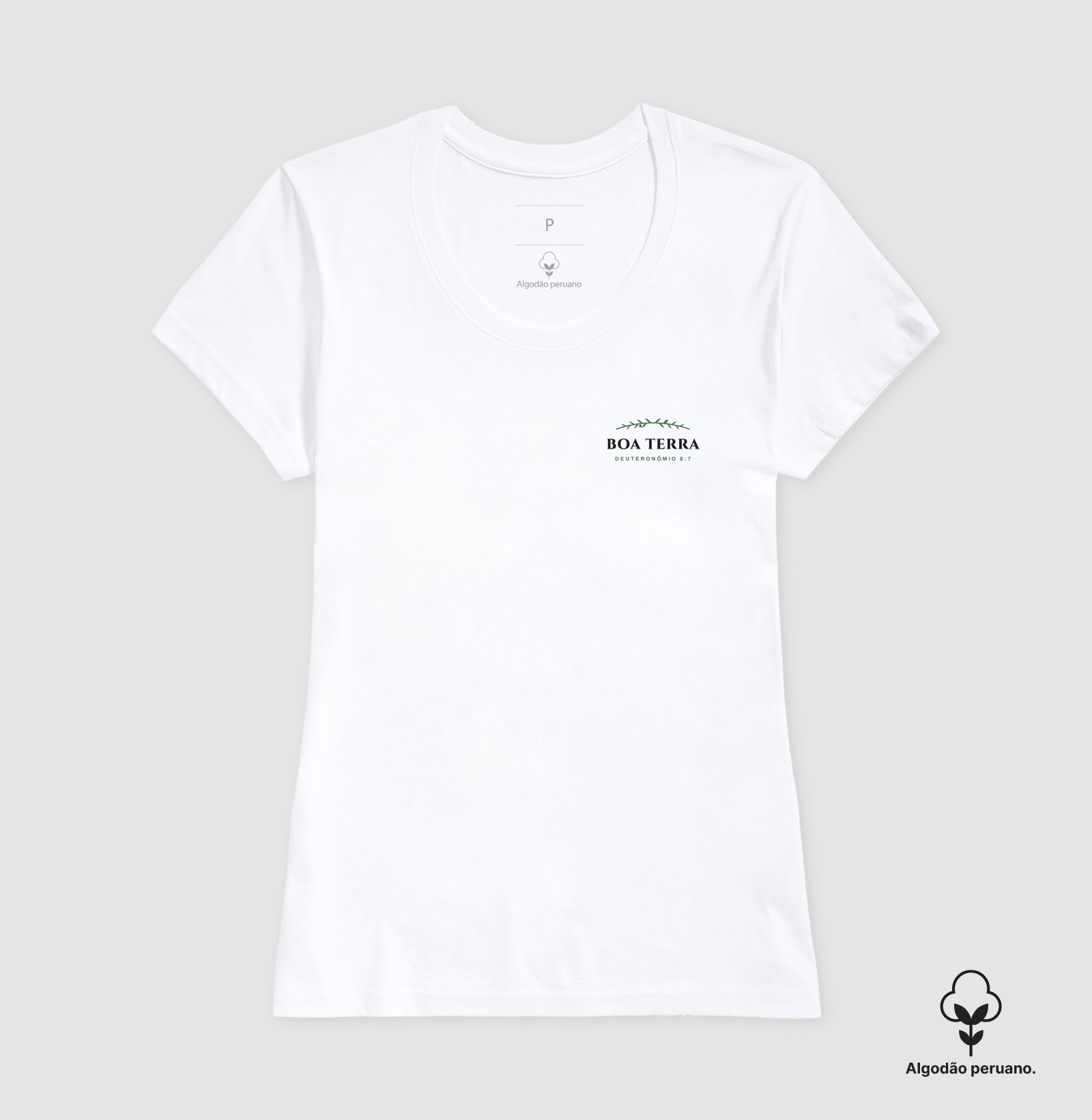Camiseta Algodão Peruano Cristã Boa Terra - Imagem 4