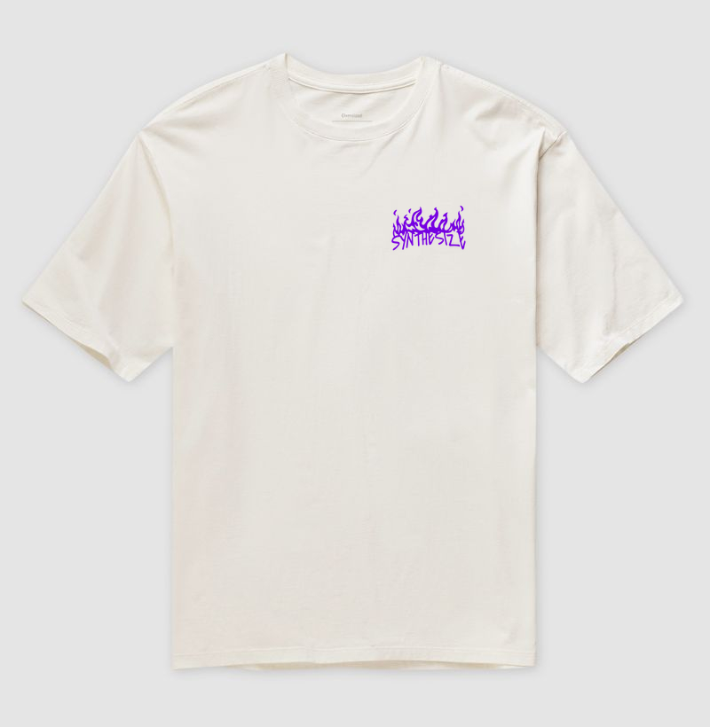 SYNTHESIZE ON FIRE — Camiseta Oversized - Imagem 5