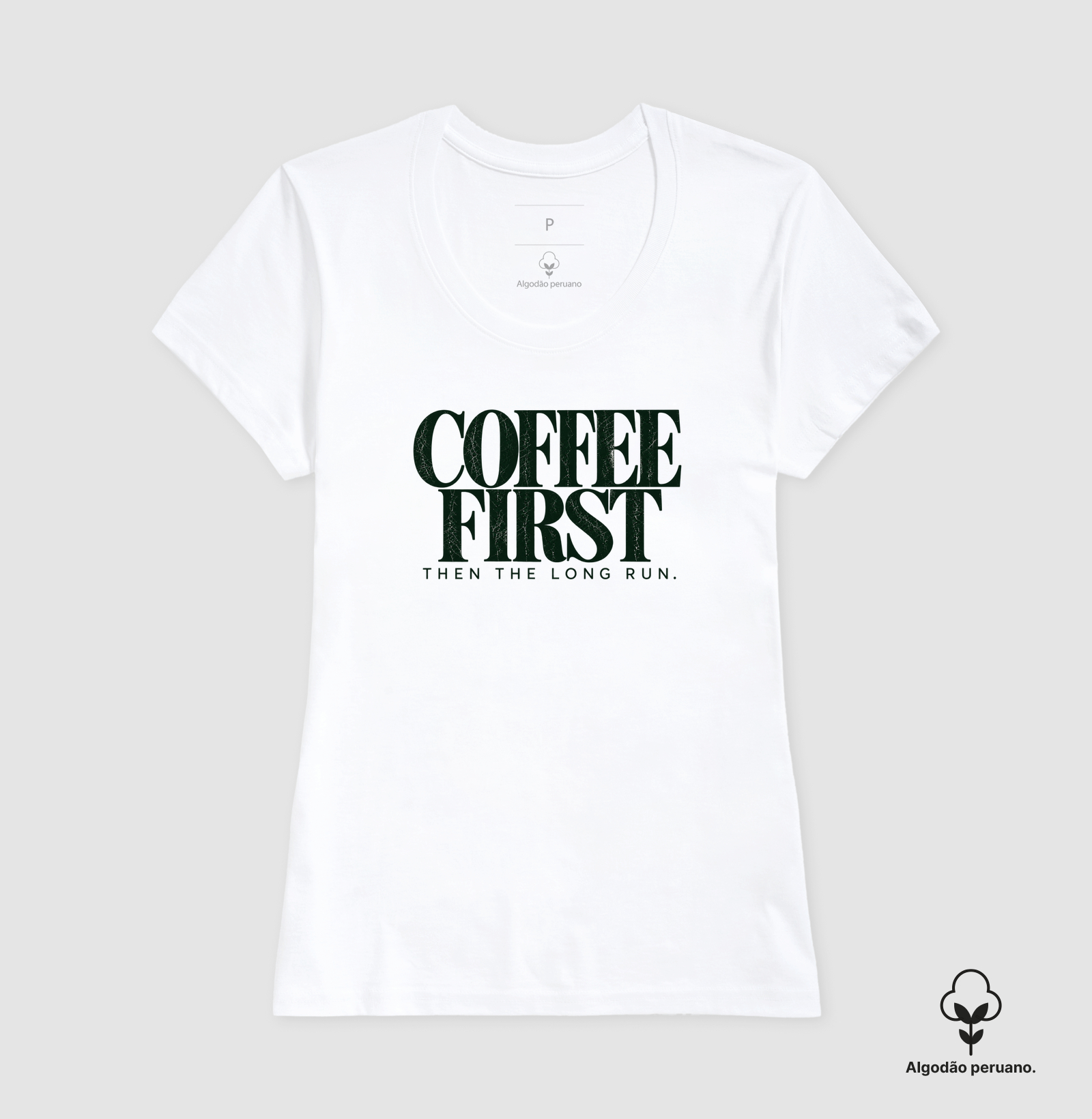 Camiseta Algodão Peruano Corrida - Coffee First Then The Long Run - Imagem 4