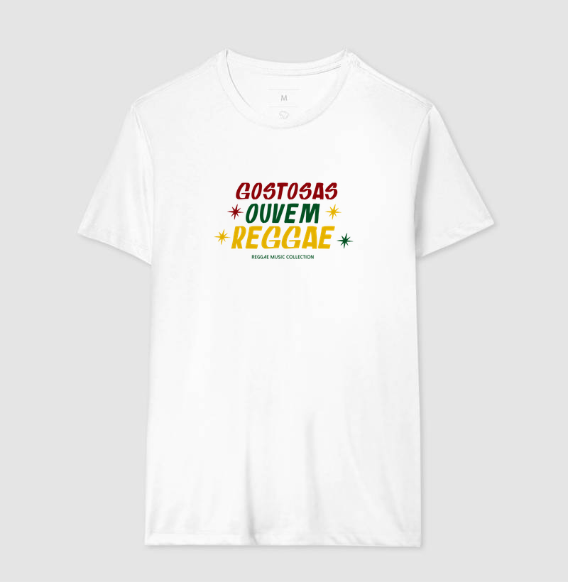Camiseta Gostosas Ouvem Reggae! Coleção Reggae.  Masculino e feminino. Algodão Premium. - Imagem 5