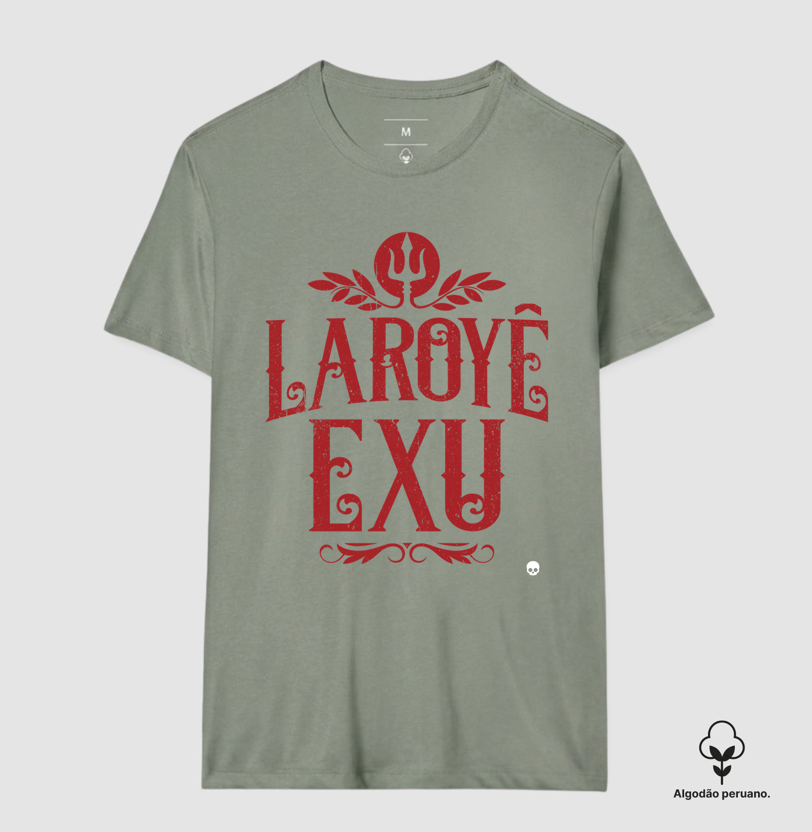 Camiseta Umbanda Laroyê Exu - Em Algodão Peruano - Imagem 8