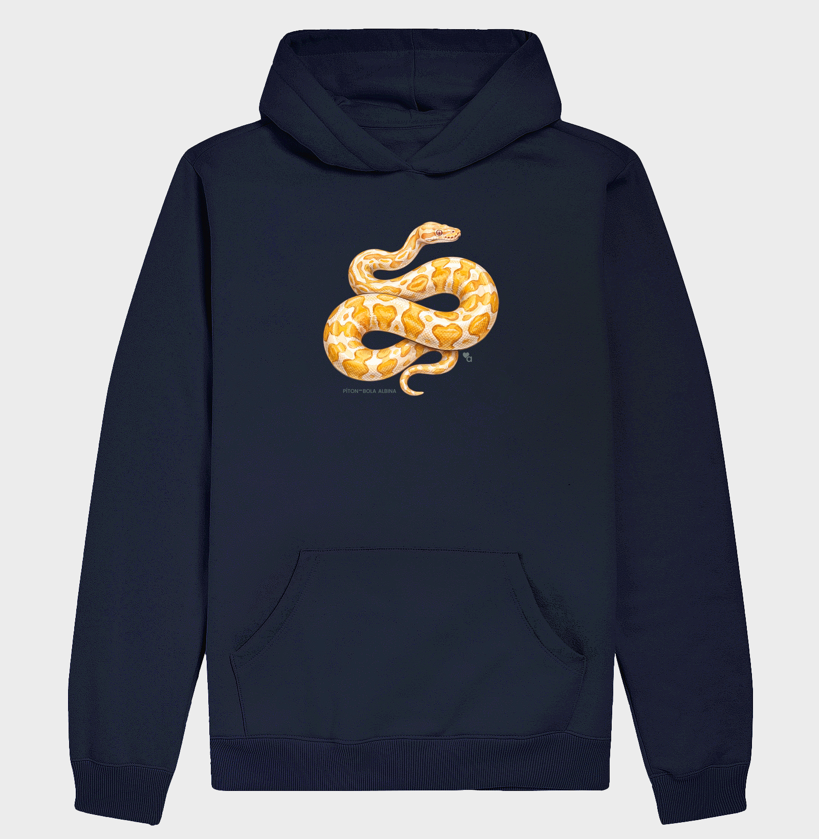 Répteis - Píton-bola albina - Moletom Hoodie - Imagem 6