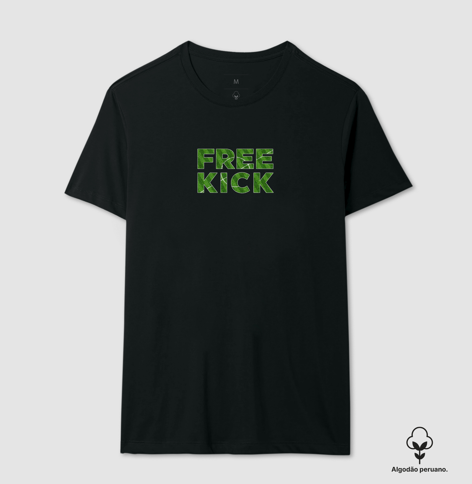 CAMISETA ALGODÃO PERUANO FREE KICK CAMPO DE FUTEBOL - Imagem 2