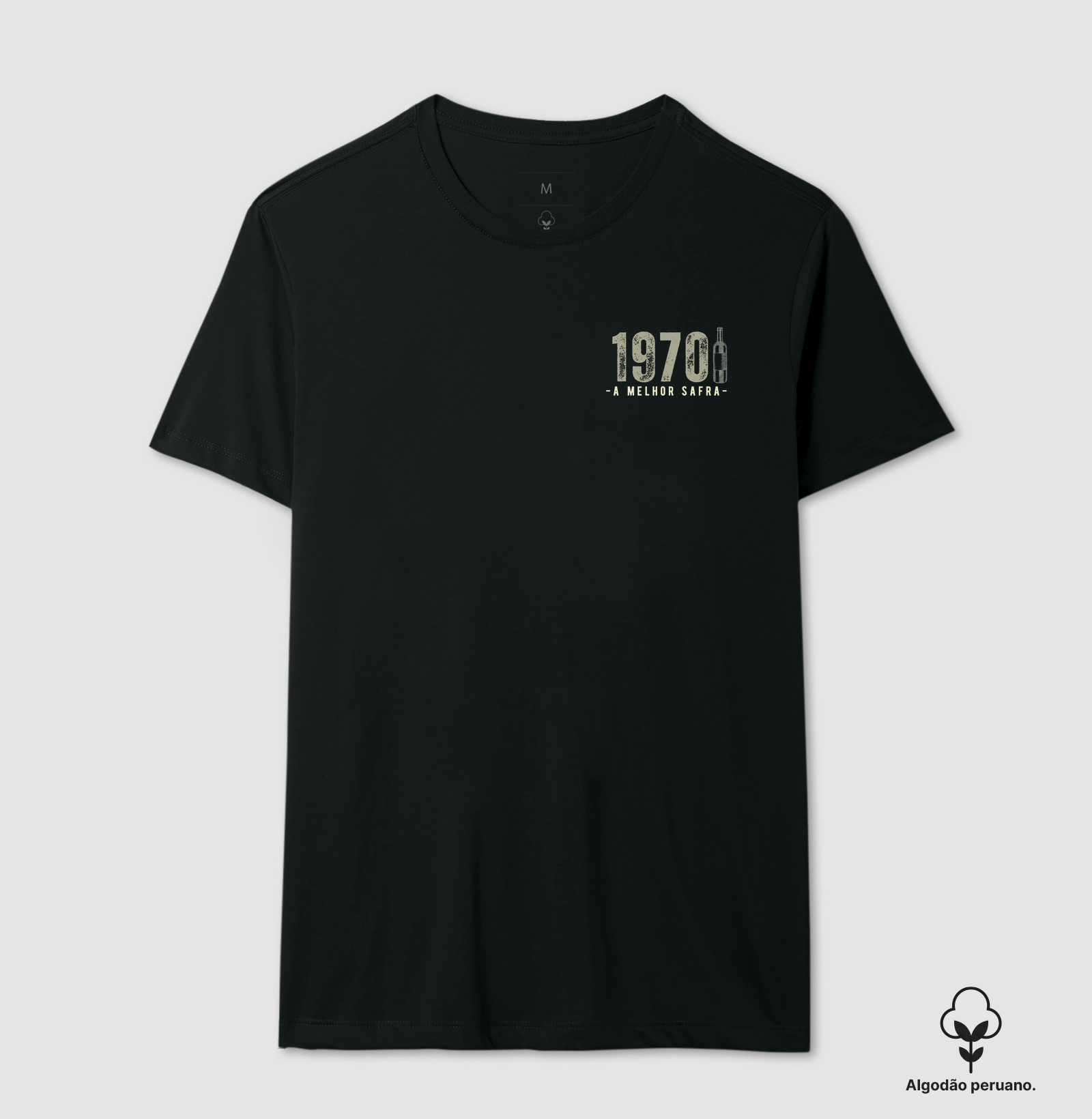 Camiseta Vinho - A Melhor Safra 1970 - Bolso (cor única) - Imagem 2