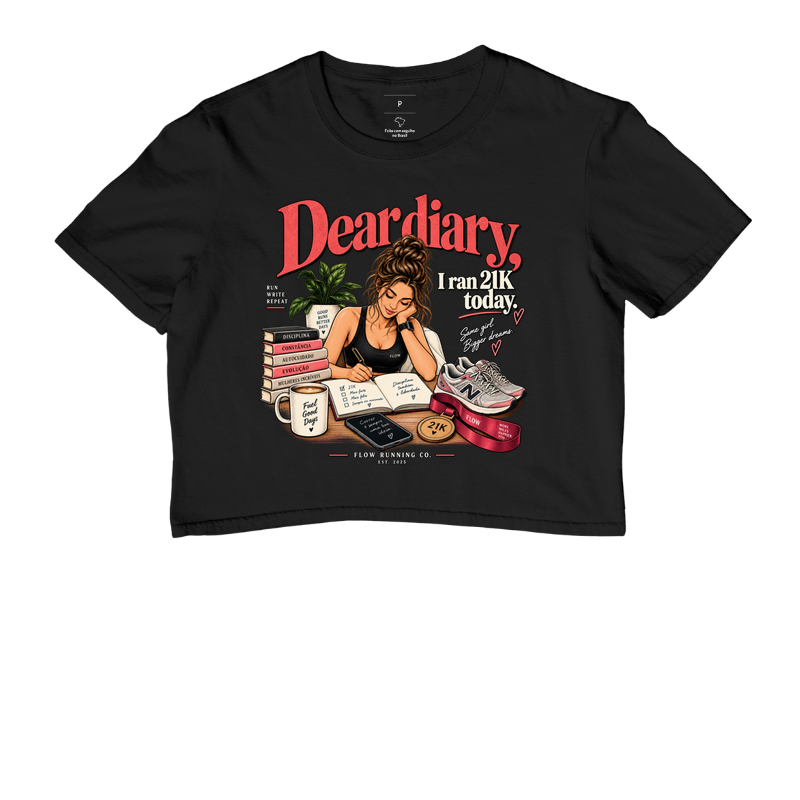Cropped Corrida - Dear Diary, I Ran 21k Today - Imagem 2