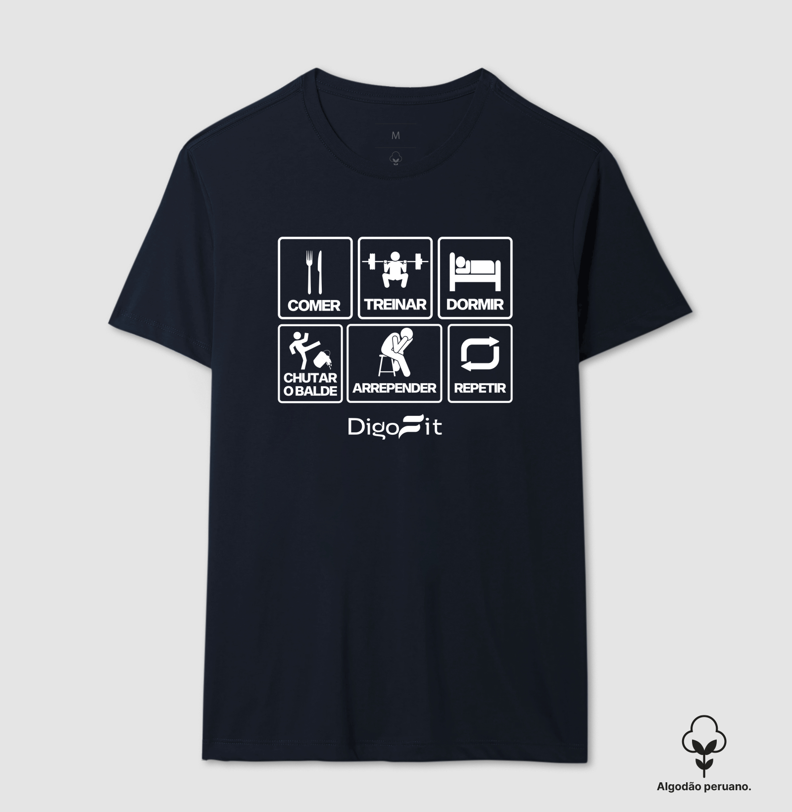 CAMISETA ALGODÃO PERUANO ACADEMIA CHUTANDO O BALDE - Imagem 4