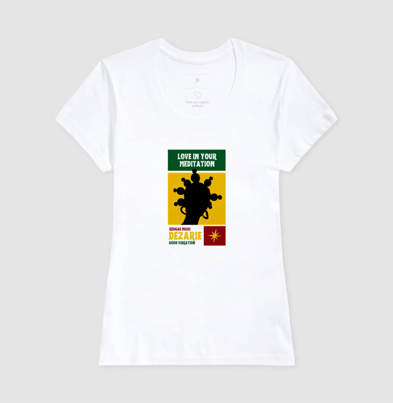 Love In Your Meditation. Coleção Reggae.  Masculino e feminino. Algodão Premium. - Imagem 6