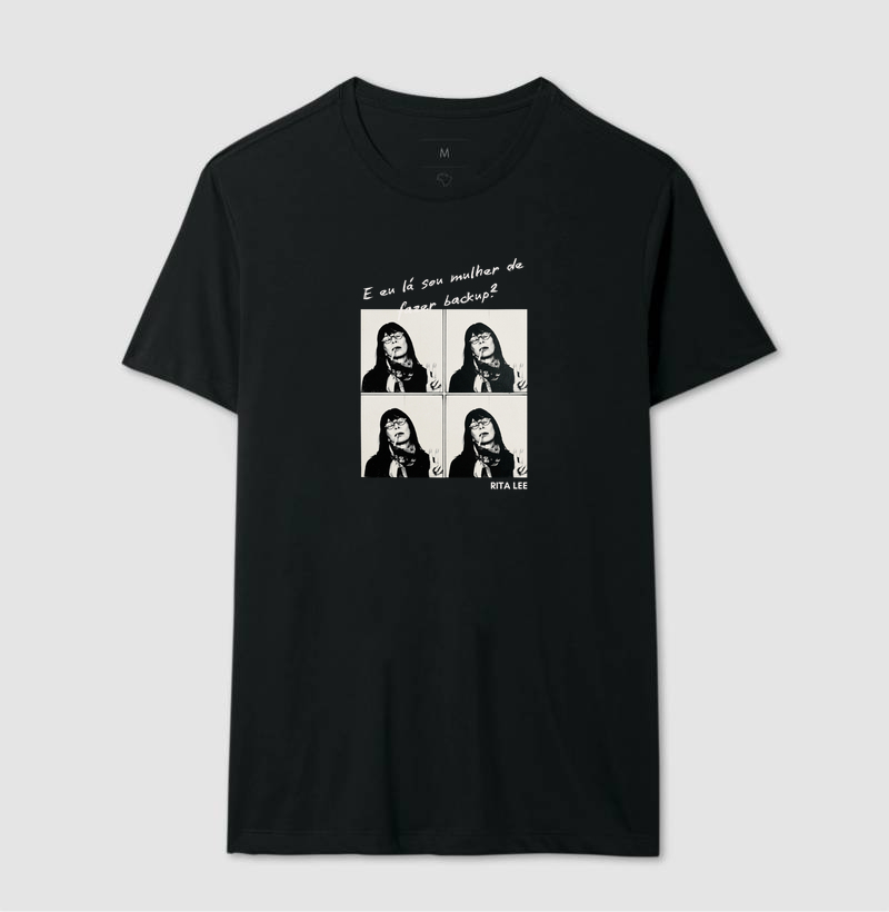 Camiseta Feminina Eu Lá Sou Mulher de Fazer Backup Frase Engraçada Pop Art Estampa Unissex - Imagem 3