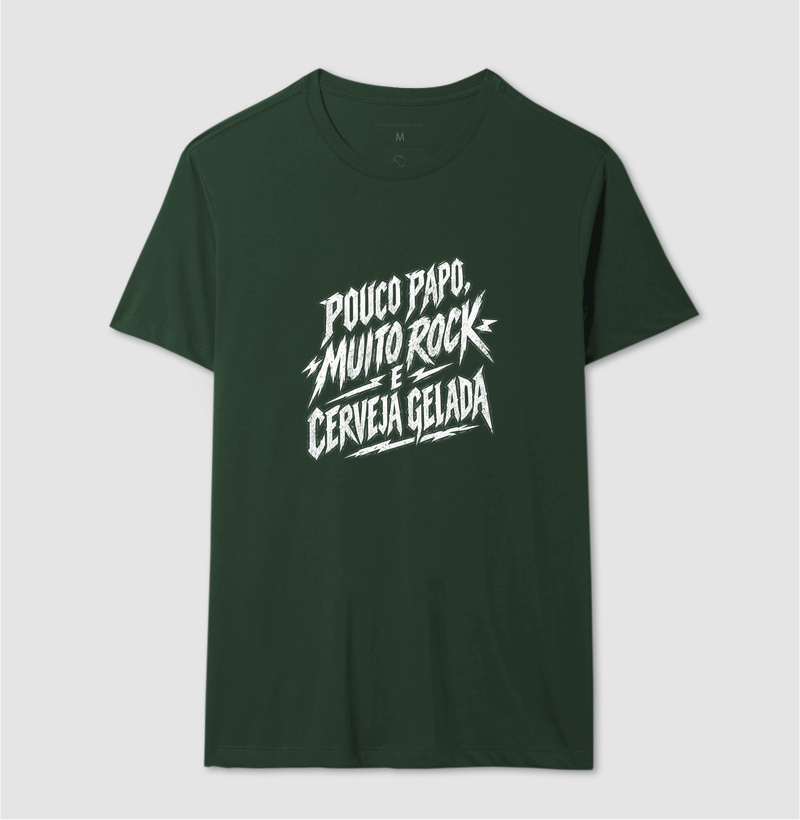 Camiseta Rock “Pouco Papo, Muito Rock e Cerveja Gelada” - Imagem 12