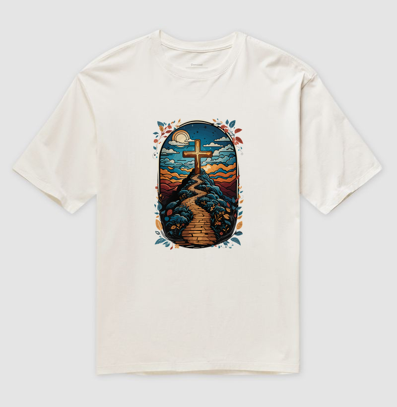 Camiseta Oversized Caminho da Cruz - Imagem 4