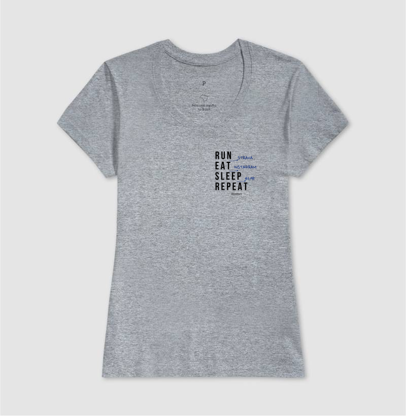 Camiseta Run (Strava). Eat. Sleep. Repeat. - Imagem 9